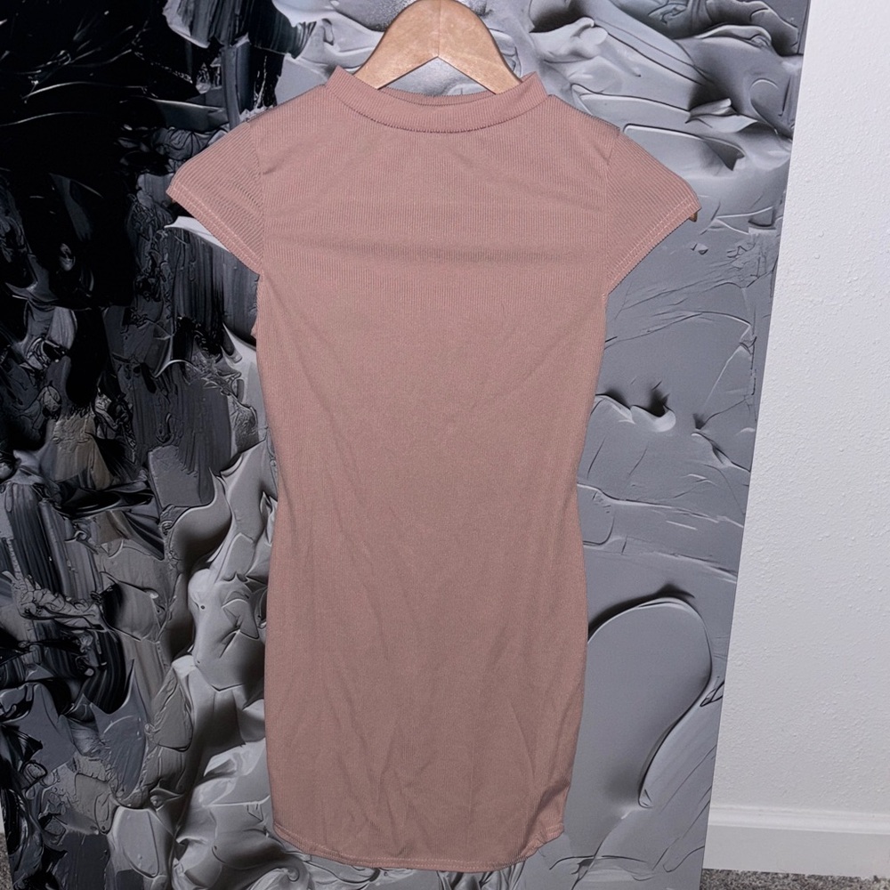 PrettyLittleThing Tan Mini Dress